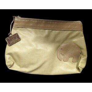 Vintage Bentley's For Accessories San Francisco Tan Elephant Zipper Pouch